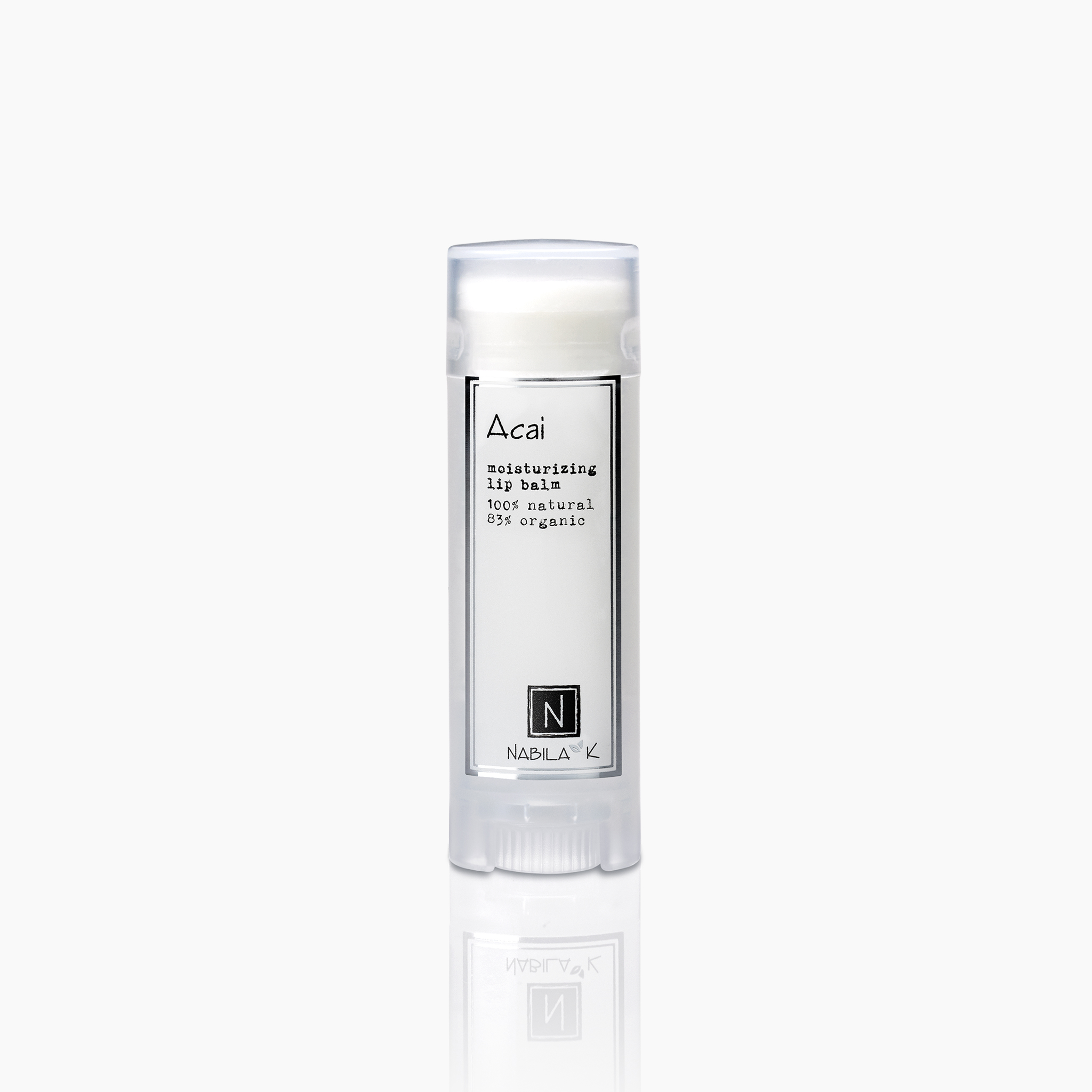 acai moisturizing lip balm 100% natural 85% organic